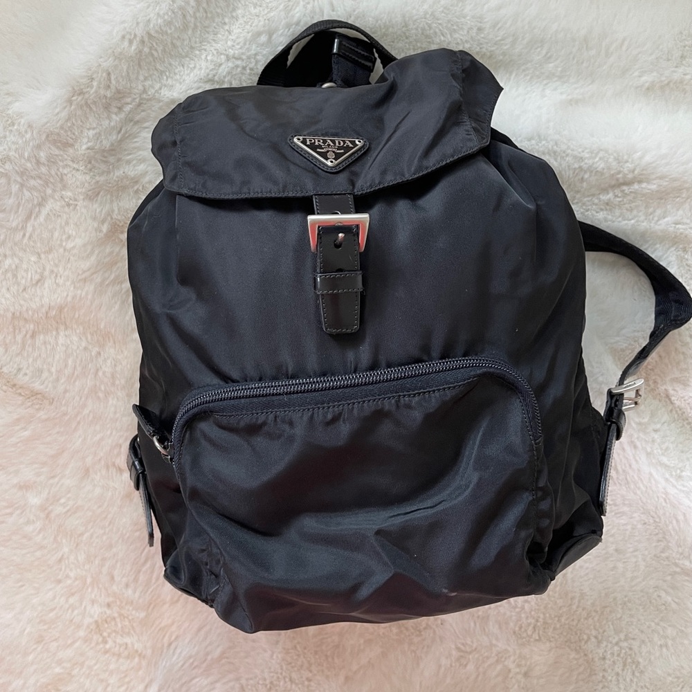 PRADA *Authentic* Nylon Cinch Backpack w/ dustbag